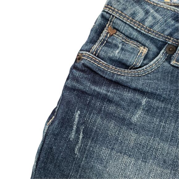 2 FOR $5 SALE Justice Denim Capris Rolled Hem Size 7S - Picture 4 of 15